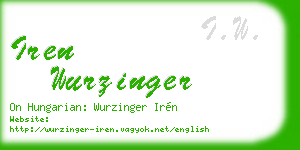 iren wurzinger business card